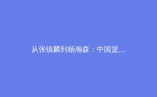 从张镇麟到杨瀚森：中国篮球新一代如何突破技术天花板与心理壁垒